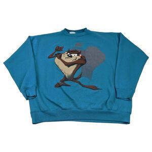 Taz Looney Tunes Cartoon Crewneck Sweatshirt 90s